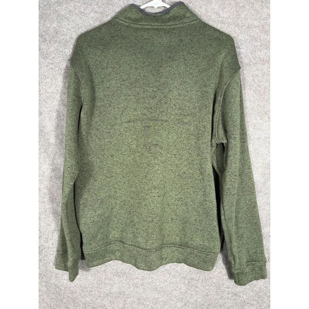 Eddie Bauer Mens Radiator Fleece Snap Mock Pullover Green Heather Large 1326578 - Picture 7 of 7